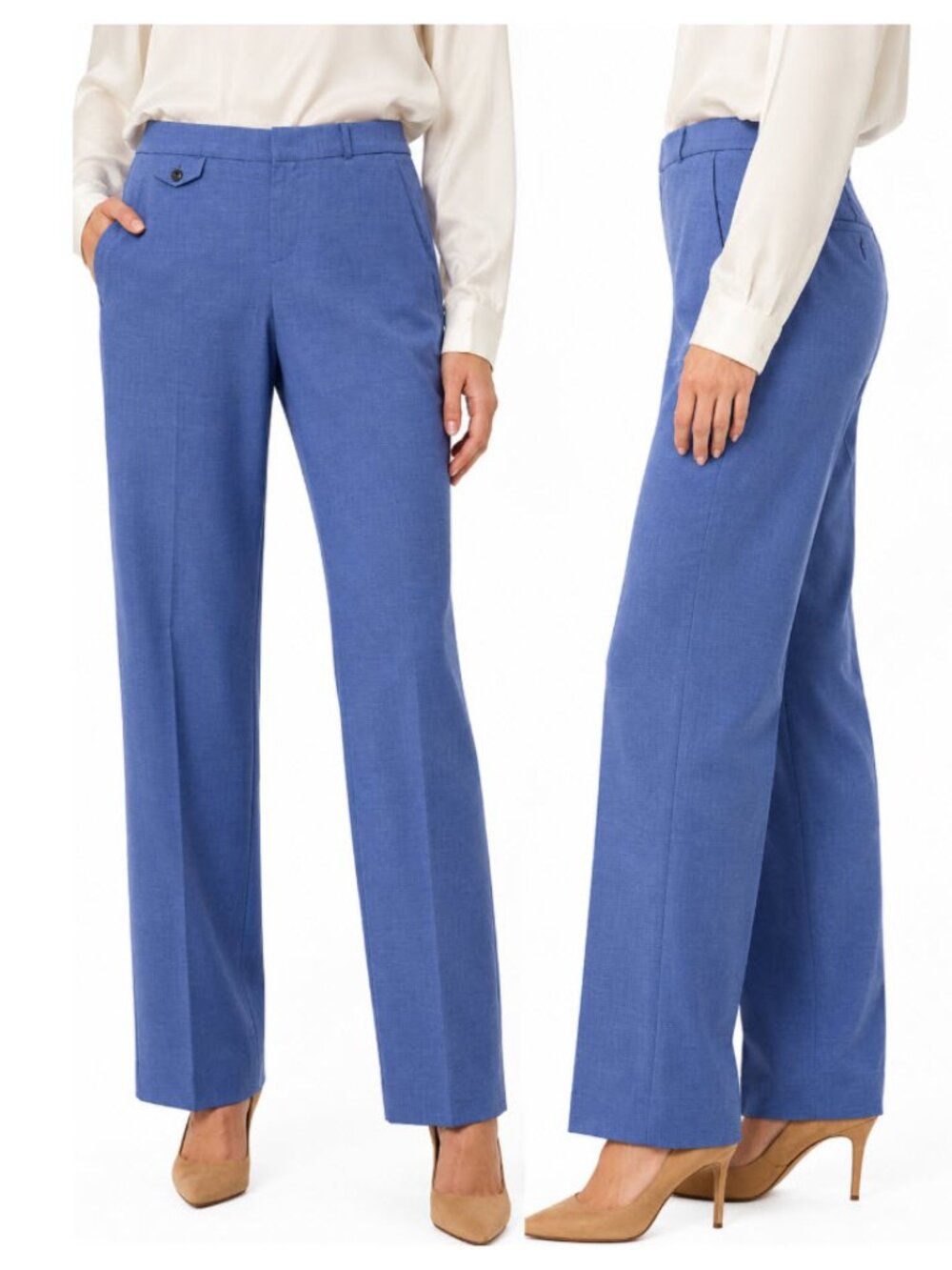 Banana Republic Logan Wool Dress Pants Light Blue Straight Leg NWT Size 6